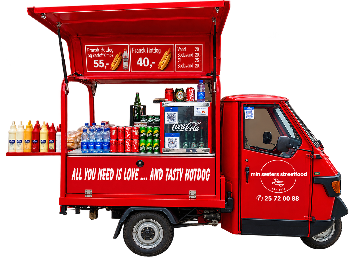 Red fries van