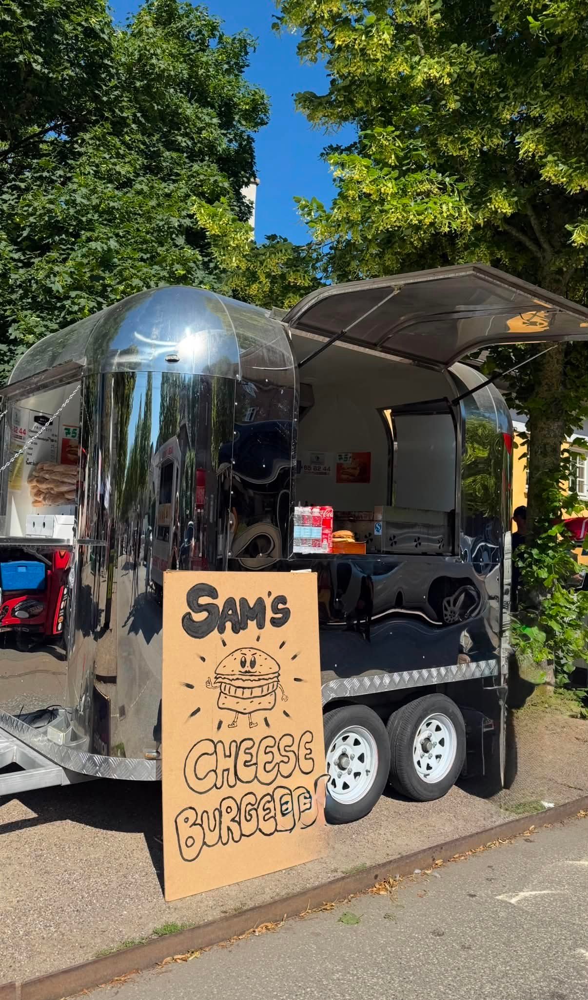 Burger vans with an open serving area